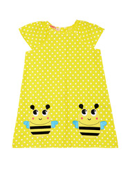 Bees Yellow Girl Dress - Thumbnail