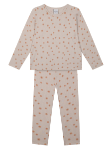 Bej Bambu Kumaş Kız Çocuk Pijama Takımı - Antebies