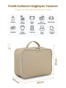 Bej TidyPack Bebek Kıyafet-Bez Düzenleme Çantası - 2