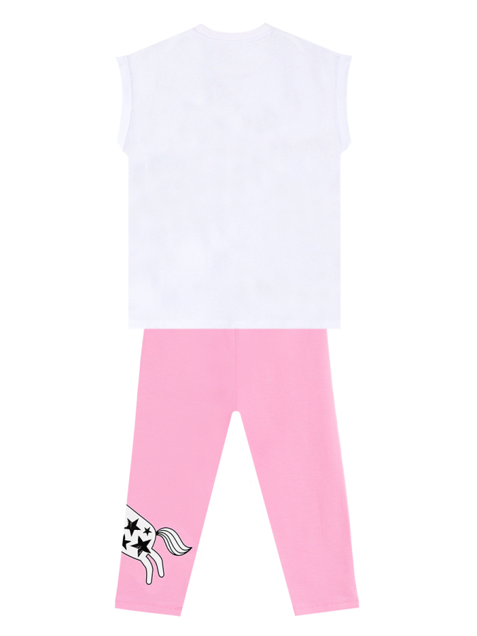 Believe in Magic Kız Çocuk Yazlık T-Shirt Tayt Takım - 4