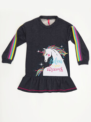 Believe Unicorn Kız Elbise - Thumbnail