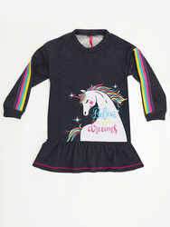 Believe Unicorn Navy Blue Dress - 3
