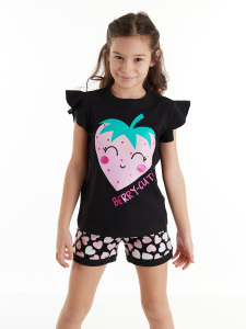 Berry Cute Girl T-shirt&Shorts Set - Denokids