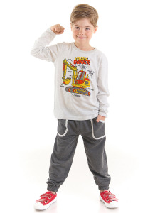 Big Digger Boy Grey T-shirt&Pants Set - MSHB&G