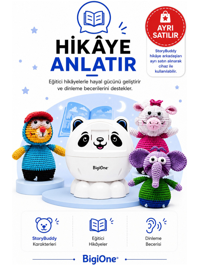 BigiOne Sesli Eğitici Oyuncak | Yapay Zeka Destekli Ekransız Öğrenme Arkadaşı - 6