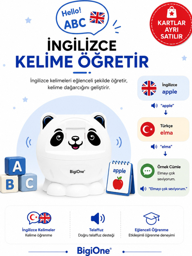 BigiOne Sesli Eğitici Oyuncak | Yapay Zeka Destekli Ekransız Öğrenme Arkadaşı - 7