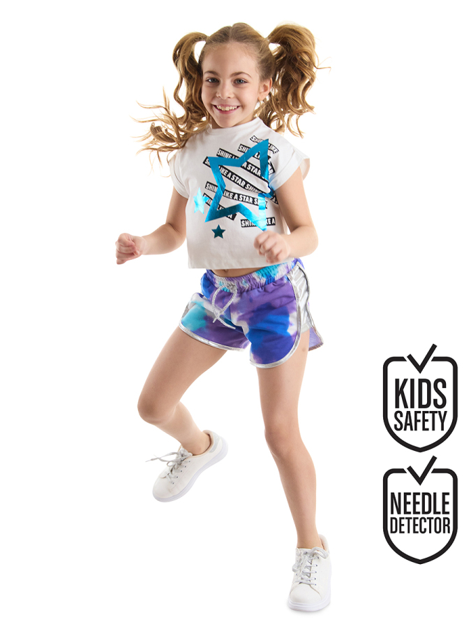 Blue Star Girl T-shirt&Shorts Set - 1
