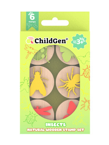 Böcekler Ahşap Damga Set (6 Adet Damga) - Childgen