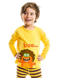 Boo Uzun Kollu Erkek Çocuk T-Shirt - Thumbnail