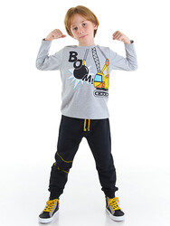 Boom İş Makinesi Erkek Çocuk T-shirt Pantolon Takım - Thumbnail