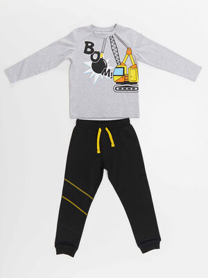 Boom İş Makinesi Erkek Çocuk T-shirt Pantolon Takım