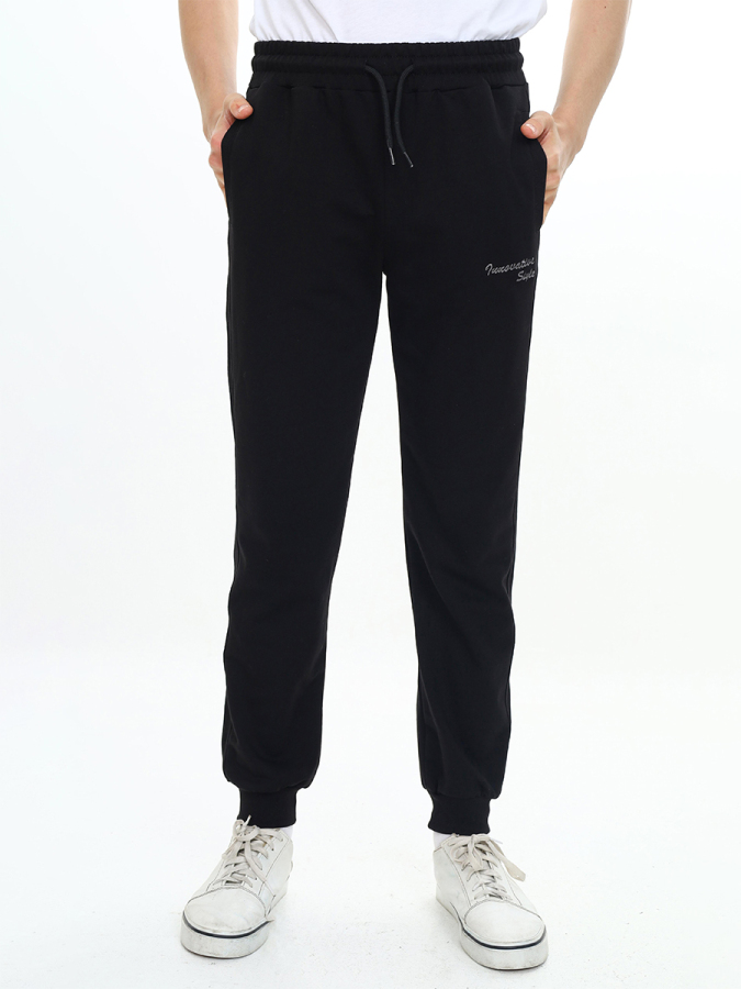 Boy Black Sweat-Pants - 1
