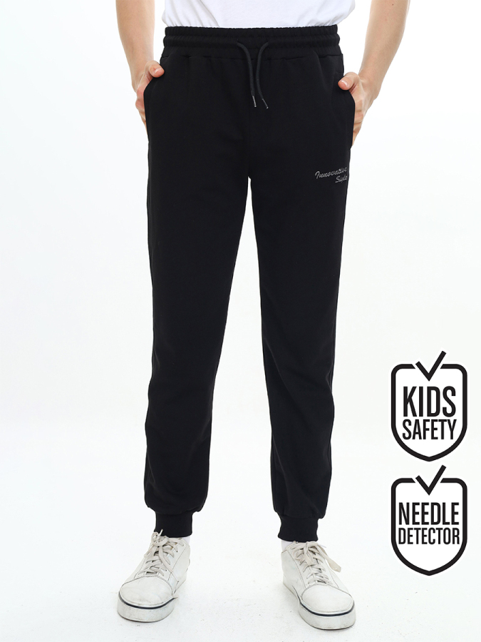 Boy Black Sweat-Pants - 1