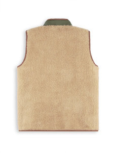 Boy Brown Plush Vest - 4
