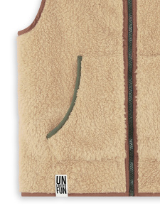 Boy Brown Plush Vest - 5