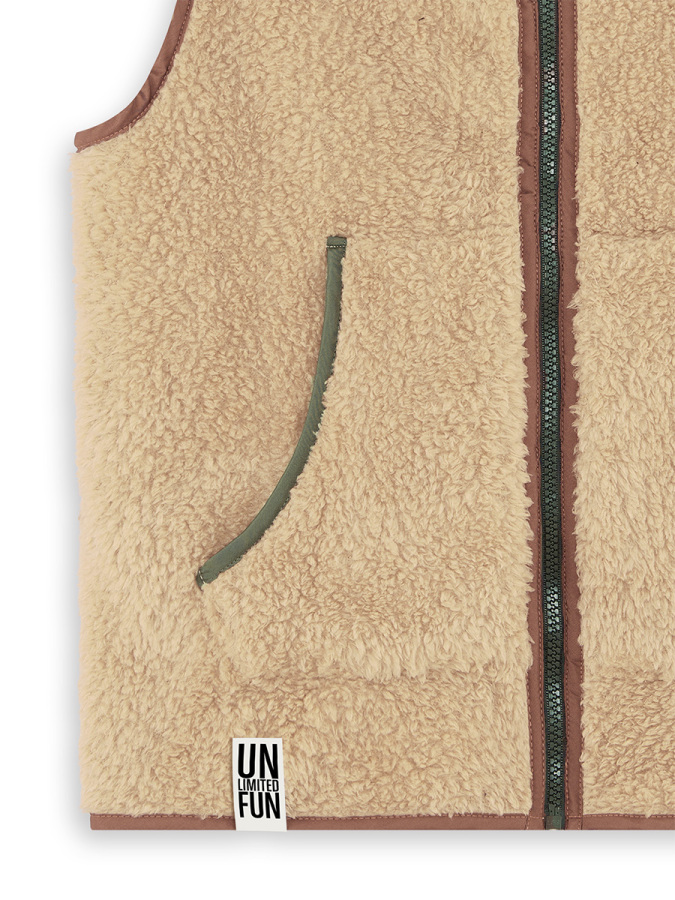 Boy Brown Plush Vest - 5