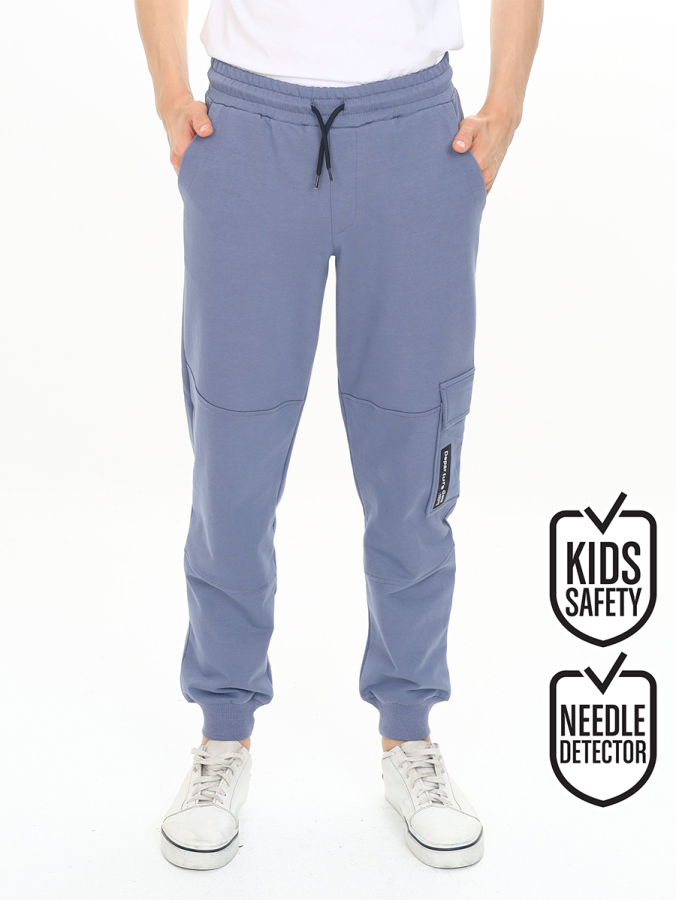 Boy Dark Grey Cargo Pocket Sweat-Pants - 1