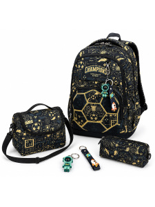 Boy Football 4-Piece School Bag Set - Denokids