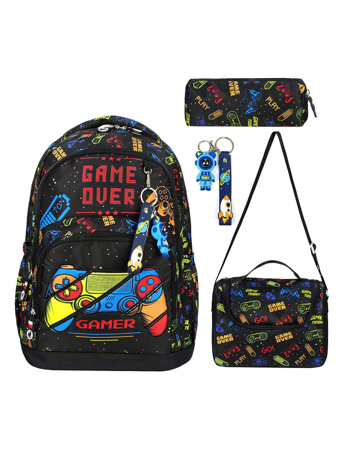 Boy Game Consol 4-Piece School Bag Set - 1