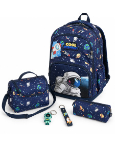 Boy Space 4-Piece School Bag Set - Denokids