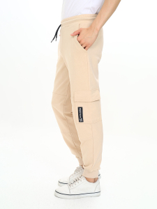 Boy Stone Beige Cargo Pocket Sweat-Pants - 2