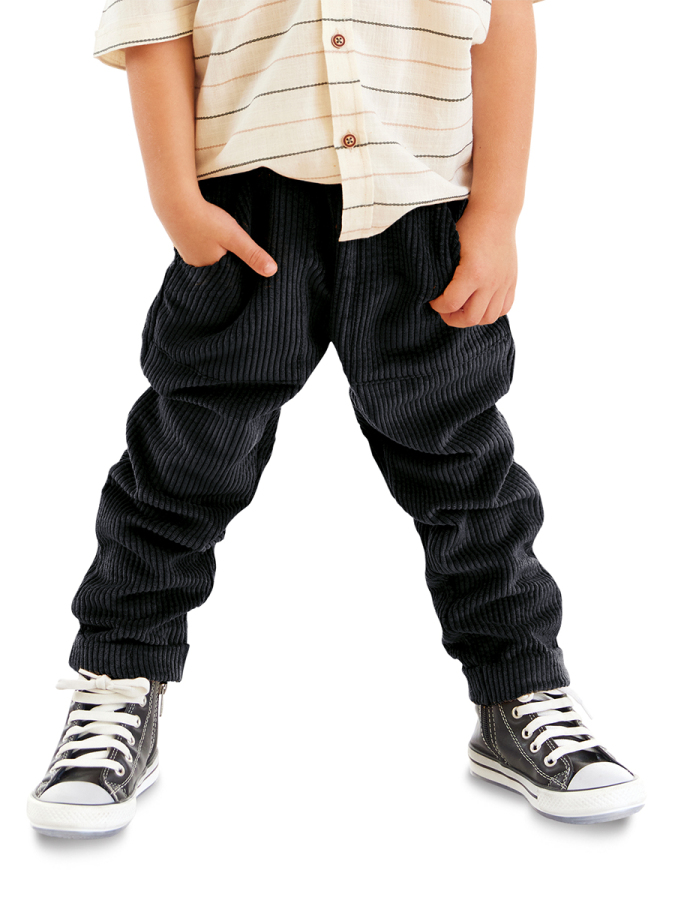 Boy Velvet Black Pants - 1