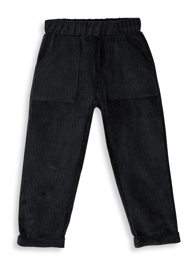 Boy Velvet Black Pants - 3