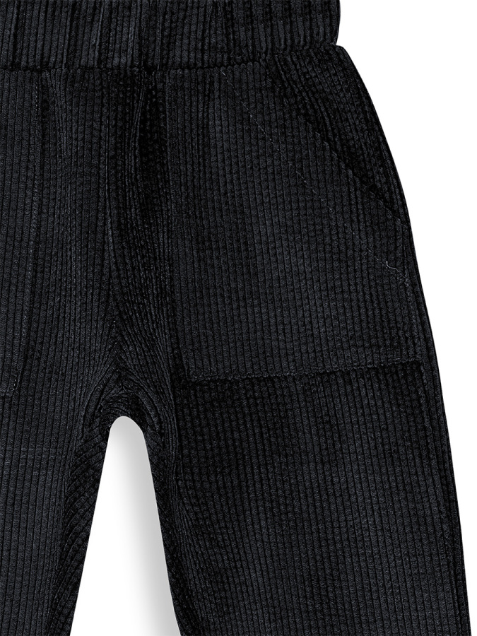 Boy Velvet Black Pants - 5
