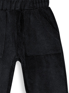 Boy Velvet Black Pants - 5