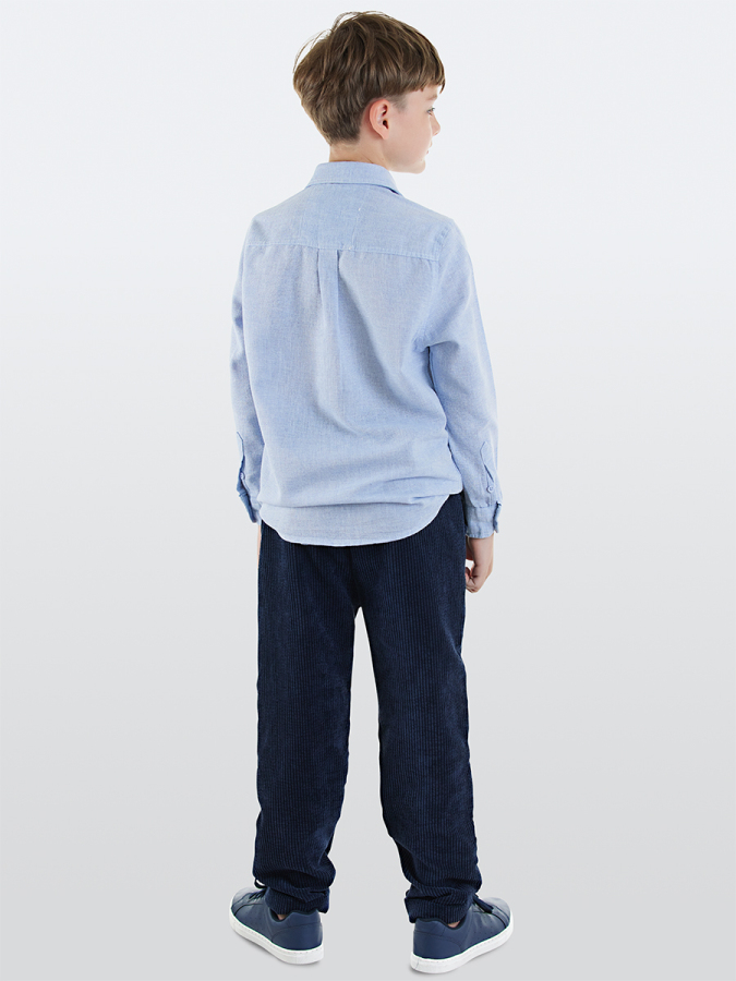 Boy Velvet Navy Blue Pants - 2