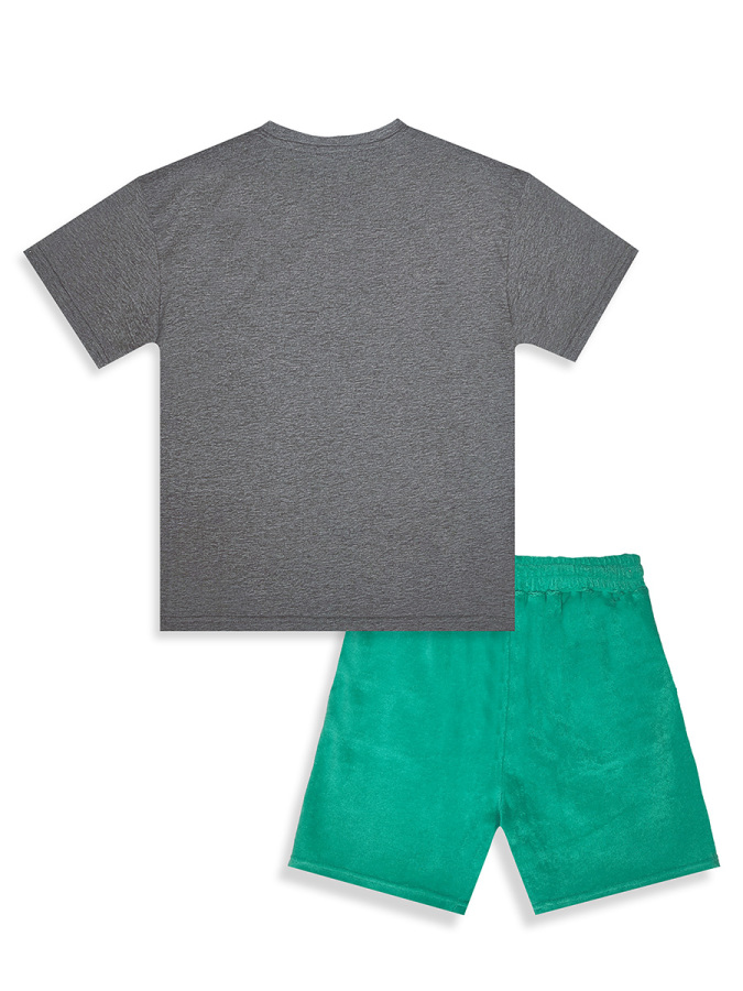 Boys’ Dinosaur Print Cotton Two-Piece Set - 6