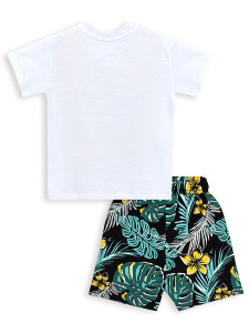 Boys Set Crocodile Printed T-shirt&Shorts - 6