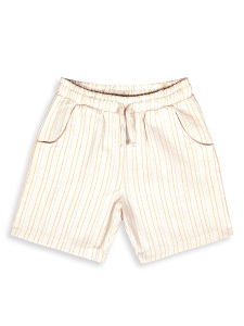 Boys Set Slogan Printed T-shirt&Striped Shorts - 7