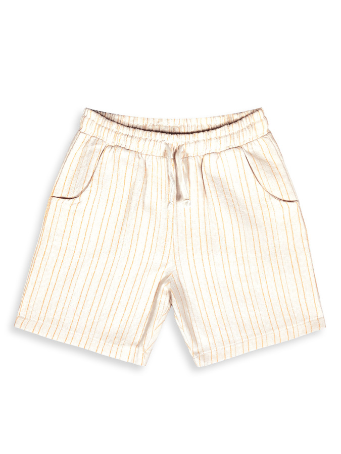Boys Set Slogan Printed T-shirt&Striped Shorts - 7