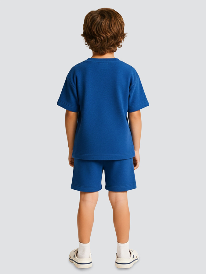 Boys’ Two-Piece Set Terry Cloth Navy Blue - 2