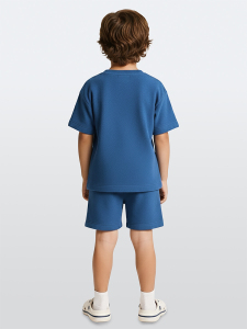 Boys’ Two-Piece Set Terry Cloth Navy Blue - 3