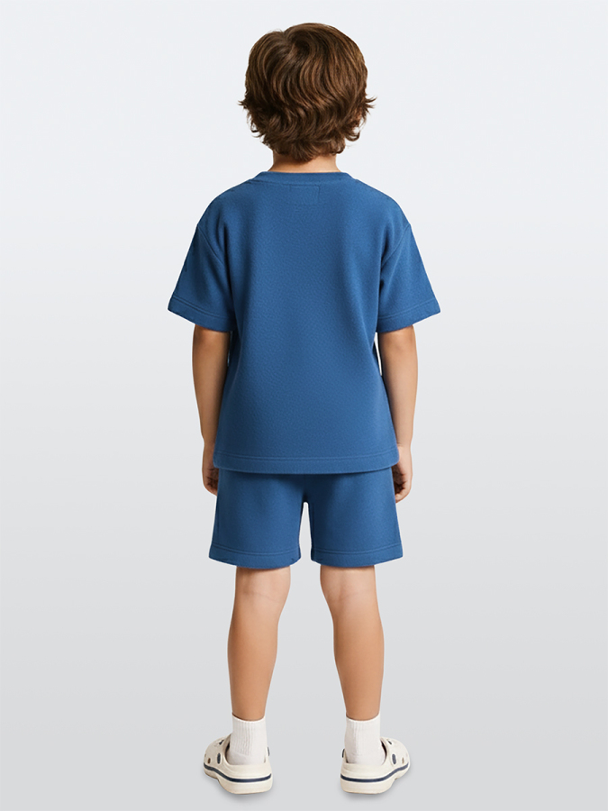 Boys’ Two-Piece Set Terry Cloth Navy Blue - 2