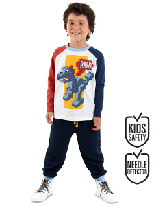 Bricks Dino Erkek Çocuk T-shirt Pantolon Takım - Denokids