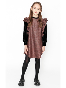 Bronz Pırıltılı Sweat Elbise - SheShe