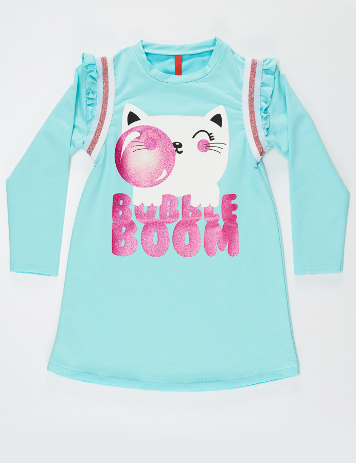 Bubble Gum Mint Girl Dress - 3