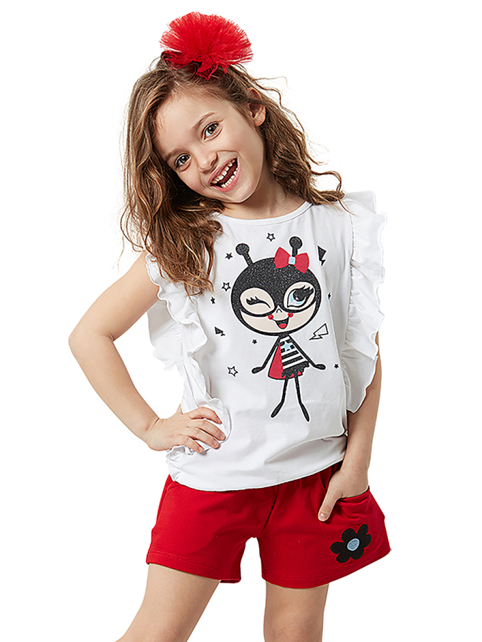 Bug Love Kız Çocuk T-shirt Şort Takım - 1