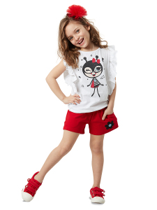 Bug Love Kız Çocuk T-shirt Şort Takım - Denokids