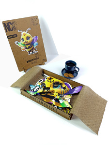 Bumble Bee, 14 Parça Ahşap Yapboz Bul Tak Puzzle - 4