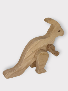 Bumpy Boyasız Ahşap Dinozor Oyuncağı, Masif Kayın, 18 Ay+ - CwwToys