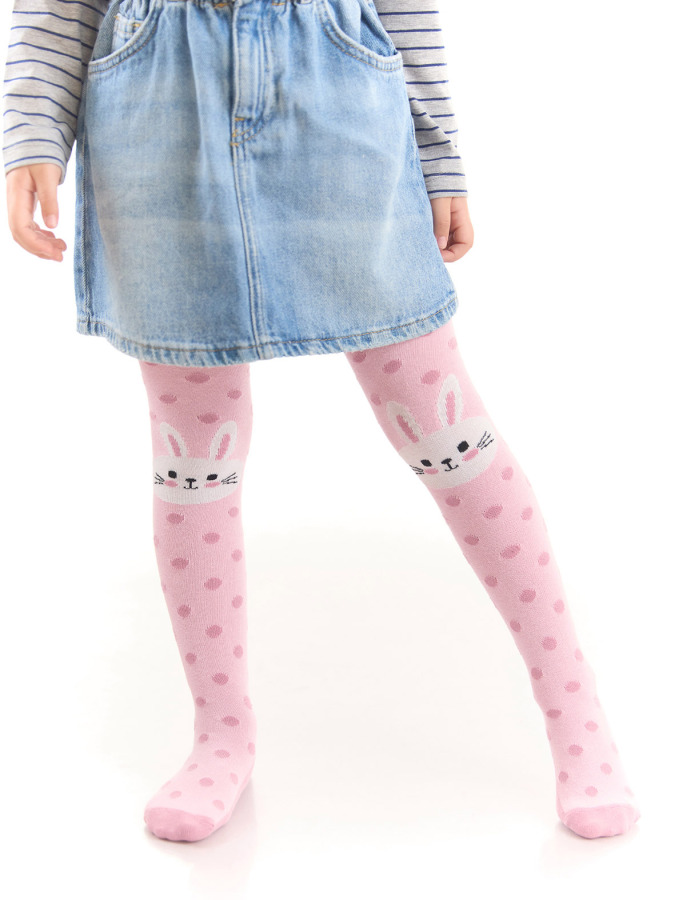 Bunny Girl Pink Knit Stockings - 1