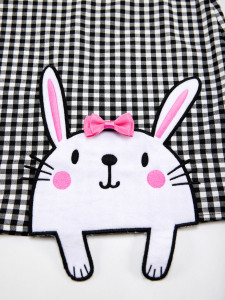 Bunny Plaid Girl Dress - 5