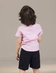 Button-Front Pink Boy Shirt - Thumbnail