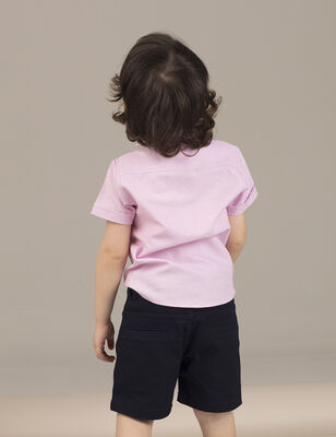 Button-Front Pink Boy Shirt