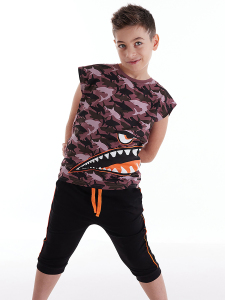 Camo Shark Boy T-shirt&Baggy Set - 1