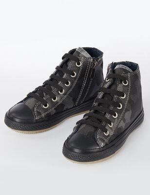 Camouflage Unisex High Top Sneakers - 1